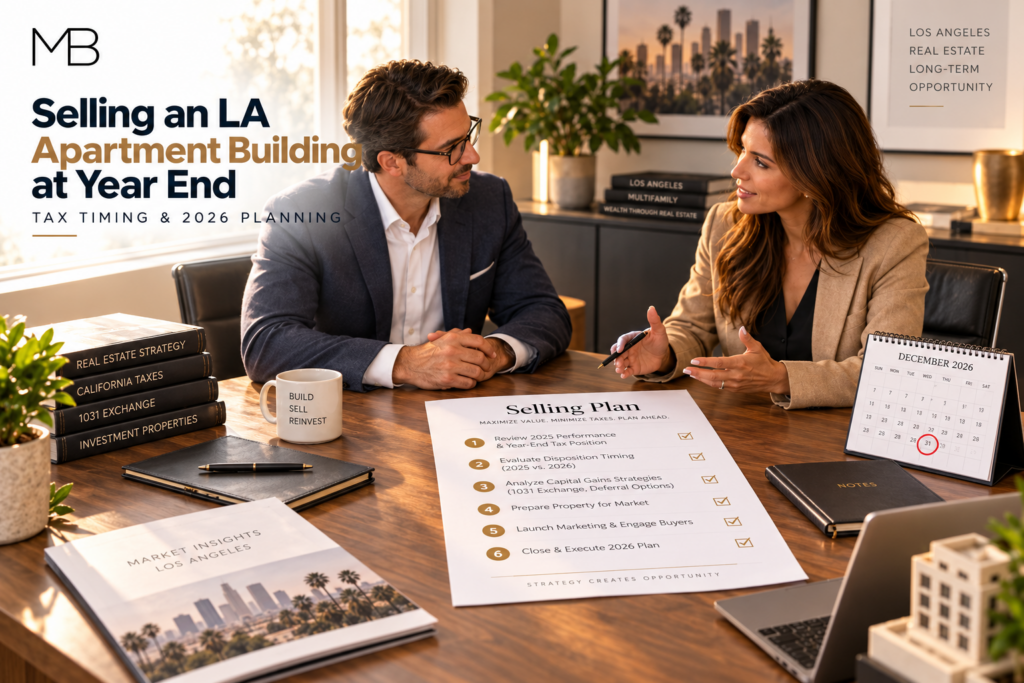 Selling an LA Apartment Building at Year-End Tax Timing and 2026 Planning